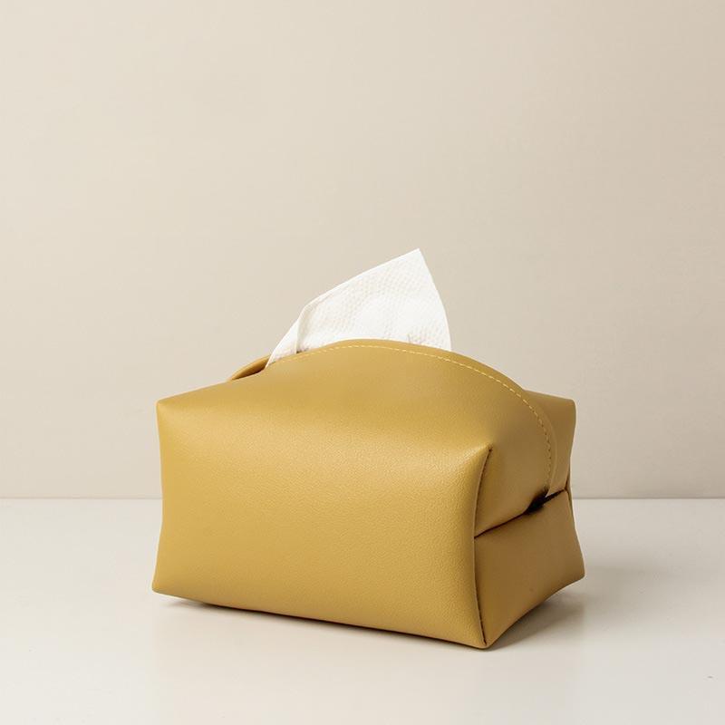 ISO BSCI LVMH factory custom luxury PU tissue box for car small